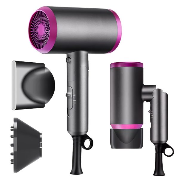 Professional Hair Dryer, Negative Ion Hair Dryer, 1800W, 2-speed Constant Temperature, With Accessories Diffuser And Nozzle, Portable Foldable Hair Dryer, Suitable For Travel And Home Use, Ladies Gifts, Birthday Gifts.